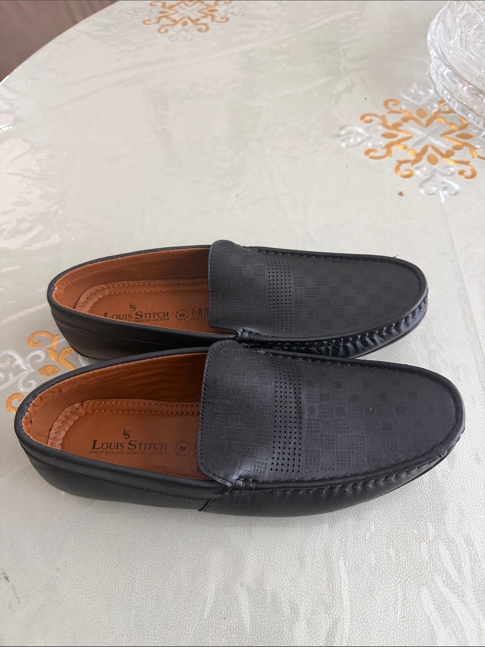 Black Slip-On Driving Loafers for Men
